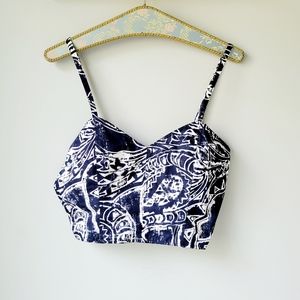 Rodier Boho Print Bustier Crop Top